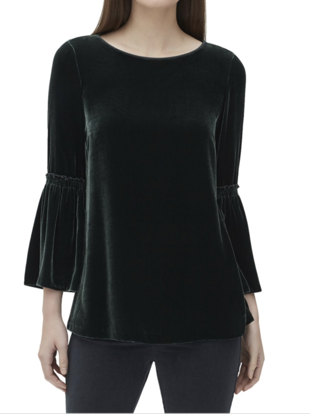 Lafayette 148 | Roslin Bell-sleeve Blouse in Velvet